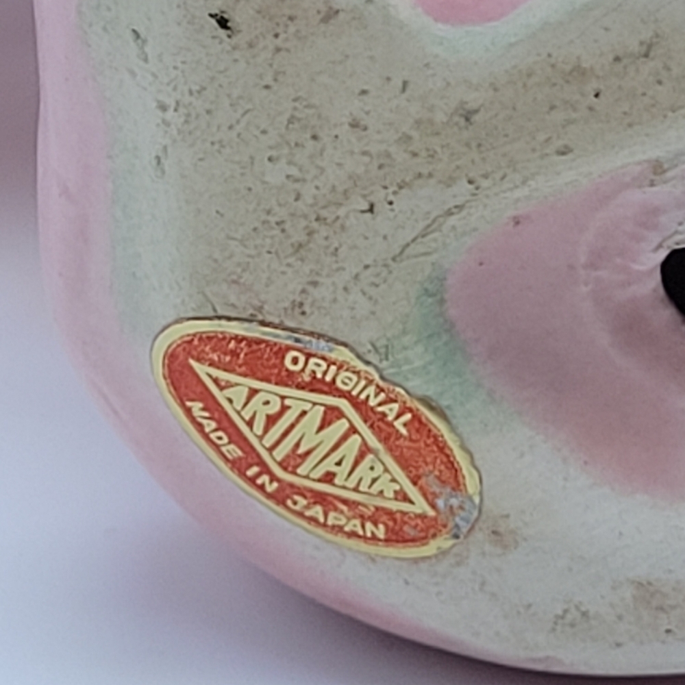 Vintage Pinky Says Pink Elephant Ring Holder Kitsch Kitschy Good Luck - Picture 6 of 8